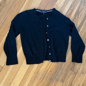 Black Cropped Crewneck Cardigan Sweater - Gap